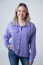 Load image into Gallery viewer, Brenna Button Down Top - Purple