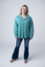 Load image into Gallery viewer, Brenna Button Down Top - Teal