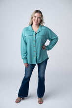 Load image into Gallery viewer, Brenna Button Down Top - Teal