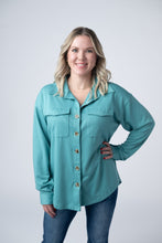 Load image into Gallery viewer, Brenna Button Down Top - Teal