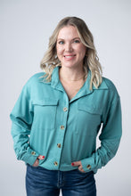 Load image into Gallery viewer, Brenna Button Down Top - Teal