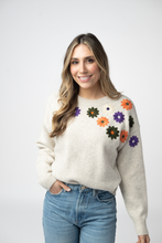 Load image into Gallery viewer, Fall Floral Sweater - Beige
