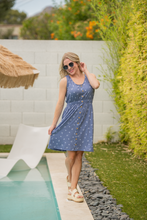 Load image into Gallery viewer, Beverly Button Dress - Nautical Navy