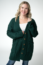 Load image into Gallery viewer, Brooks Button Sweater Cardigan - Evergreen