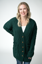 Load image into Gallery viewer, Brooks Button Sweater Cardigan - Evergreen