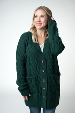 Load image into Gallery viewer, Brooks Button Sweater Cardigan - Evergreen