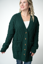 Load image into Gallery viewer, Brooks Button Sweater Cardigan - Evergreen