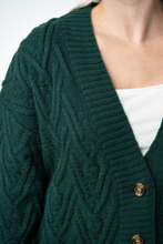 Load image into Gallery viewer, Brooks Button Sweater Cardigan - Evergreen