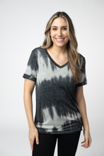 Load image into Gallery viewer, Sophie Top - Ombre Micro Stripes Midnight and White