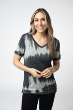 Load image into Gallery viewer, Sophie Top - Ombre Micro Stripes Midnight and White