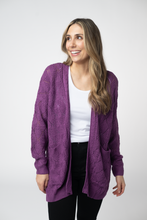Load image into Gallery viewer, Open Knit Cardigan - Purple