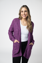 Load image into Gallery viewer, Open Knit Cardigan - Purple