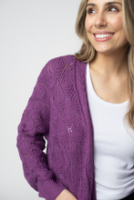 Load image into Gallery viewer, Open Knit Cardigan - Purple