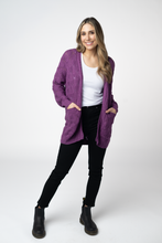 Load image into Gallery viewer, Open Knit Cardigan - Purple