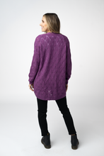 Load image into Gallery viewer, Open Knit Cardigan - Purple