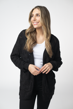 Load image into Gallery viewer, Open Knit Cardigan - Black
