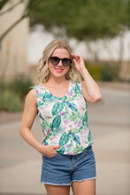 Load image into Gallery viewer, Noelle Tank - Tropical Leaf
