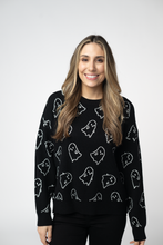 Load image into Gallery viewer, Ghost Pullover Sweater - Midnight Ghosts