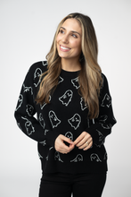 Load image into Gallery viewer, Ghost Pullover Sweater - Midnight Ghosts