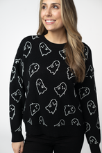 Load image into Gallery viewer, Ghost Pullover Sweater - Midnight Ghosts
