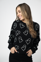 Load image into Gallery viewer, Ghost Pullover Sweater - Midnight Ghosts