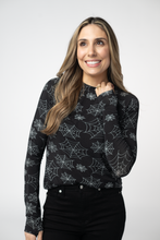 Load image into Gallery viewer, Blair Long Sleeve Top - Midnight Webs