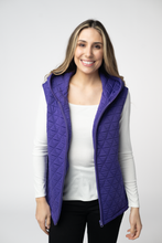 Load image into Gallery viewer, Heather Geometric Hooded Vest - Purple