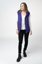 Load image into Gallery viewer, Heather Geometric Hooded Vest - Purple
