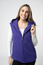 Load image into Gallery viewer, Heather Geometric Hooded Vest - Purple