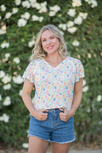 Load image into Gallery viewer, Raelynn V-Neck Top - Petal Gardens