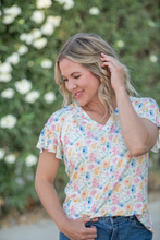 Load image into Gallery viewer, Raelynn V-Neck Top - Petal Gardens