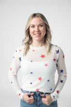 Load image into Gallery viewer, Mesh Long Sleeve Top - Stars