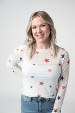 Load image into Gallery viewer, Mesh Long Sleeve Top - Stars