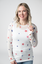 Load image into Gallery viewer, Mesh Long Sleeve Top - Stars