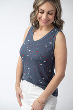 Load image into Gallery viewer, Noelle Tank - Navy Liberty Stars