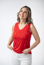 Load image into Gallery viewer, Noelle Tank - Red Liberty Stars