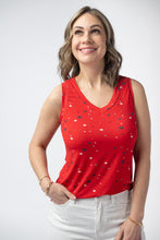 Load image into Gallery viewer, Noelle Tank - Red Liberty Stars