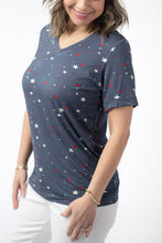 Load image into Gallery viewer, Sophie Top - Blue Liberty Stars