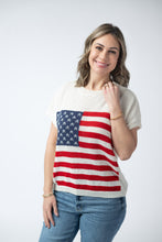 Load image into Gallery viewer, American Flag Open Knit Top