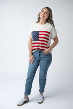 Load image into Gallery viewer, American Flag Open Knit Top