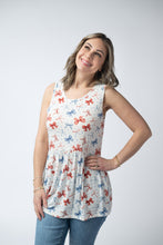 Load image into Gallery viewer, Renee Ruffle Tank Top - American Bows