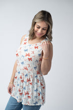 Load image into Gallery viewer, Renee Ruffle Tank Top - American Bows