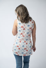 Load image into Gallery viewer, Renee Ruffle Tank Top - American Bows