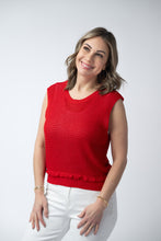 Load image into Gallery viewer, Amaya Open Knit Top - Red