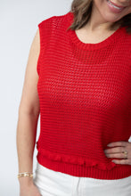 Load image into Gallery viewer, Amaya Open Knit Top - Red