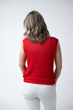 Load image into Gallery viewer, Amaya Open Knit Top - Red