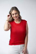 Load image into Gallery viewer, Amaya Open Knit Top - Red