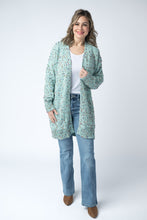 Load image into Gallery viewer, Carly Confetti Dot Cardigan - Aqua Blue