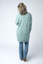 Load image into Gallery viewer, Carly Confetti Dot Cardigan - Aqua Blue