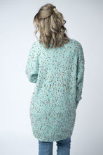 Load image into Gallery viewer, Carly Confetti Dot Cardigan - Aqua Blue